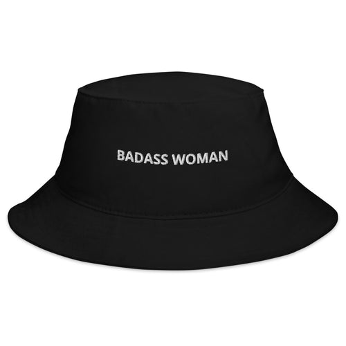 Badass Woman Black Bucket Hat