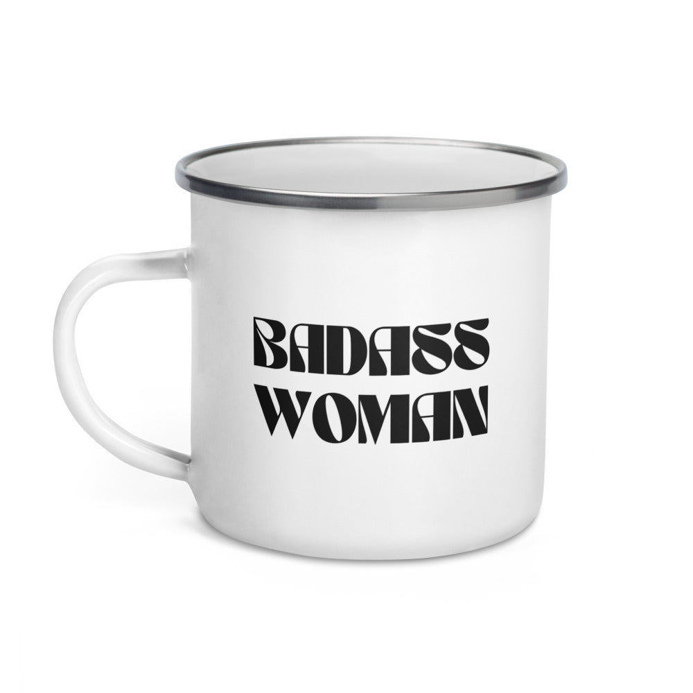 Badass Woman Enamel Mug