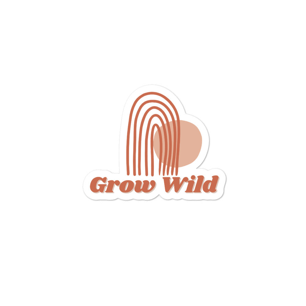 Grow Wild Boho Rainbow Sticker