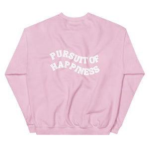 Hannah: The Pursuit of Happiness White Graphic Unisex Sweatshirt