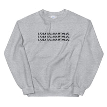 I Am A Badass Woman Black Print Unisex Sweatshirt