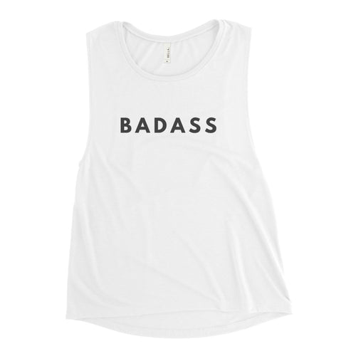 Badass Ladies’ Muscle Tank Black Font